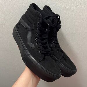 Vans Men's All-Black High-Top Sneakers